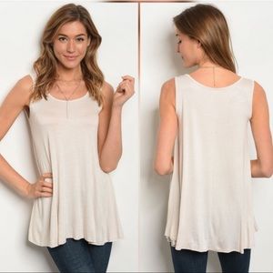 Beautiful cream relaxed fit tank. Various sizes